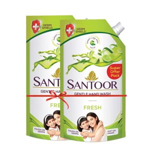 Santoor Fresh Gentle Hand Wash 750ml Pack Rs 94 amazon dealnloot