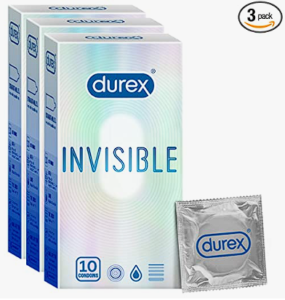 Durex Invisible Super Ultra Thin Condoms for Men 