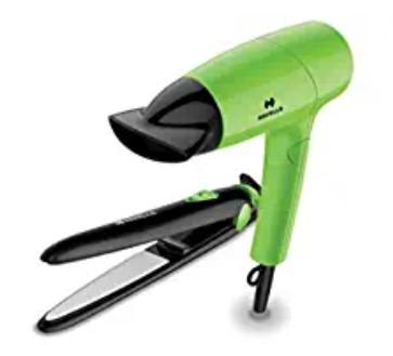 Havells Travel Essential HC4035 Hair dryer & Hair Straightener combo (Green)