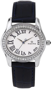 Maxima Swarovski Attivo ST Analog White Dial Women's Watch 