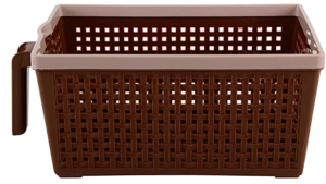 Nayasa Plastic Frill Basket, Brown