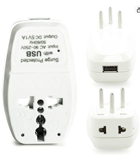 OREI India (Type H) Travel Adapter Plug