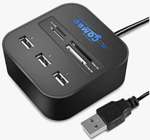 SWAPKART External Memory Card Reader USB Hub for MS PRO Duo SD MMC M2 Compatible with PC Docking Station & MP3s