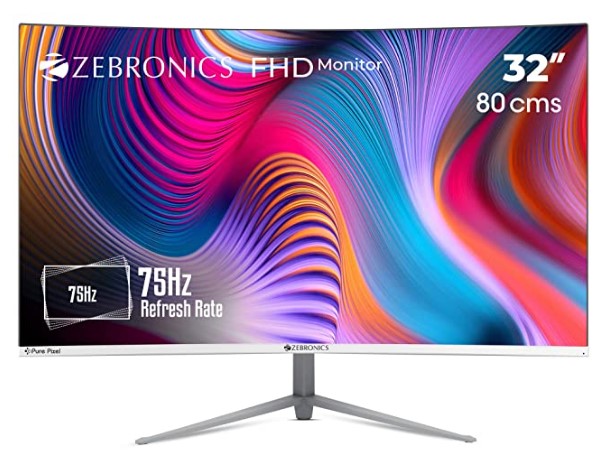 ZEBRONICS ZEB-AC32FHD Curved Ultra Slim LED Monitor