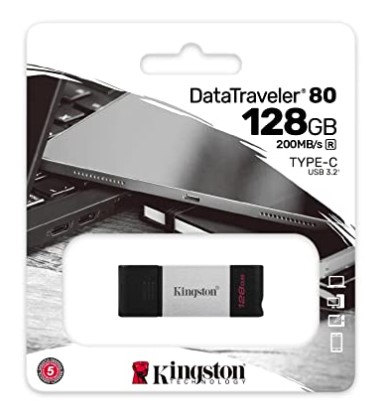 Kingston DataTraveler 80 128GB USB Type-C Flash Drive