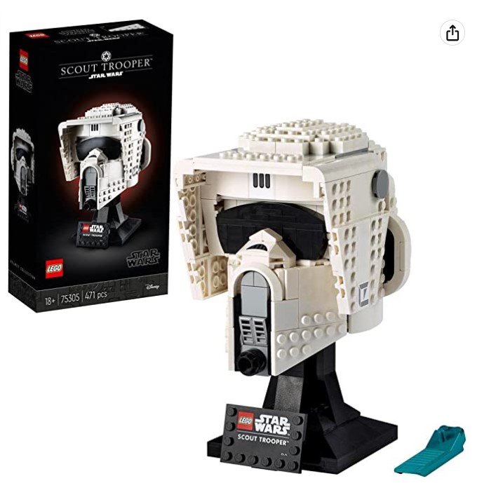 LEGO Star Wars Scout Trooper Helmet 75305 Collectible Building Kit (471 Pieces)