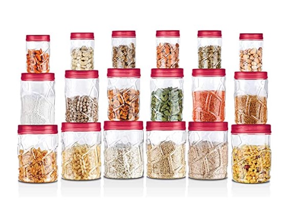 Milton Vitro Plastic Pet Storage Jar and Container, Set of 18