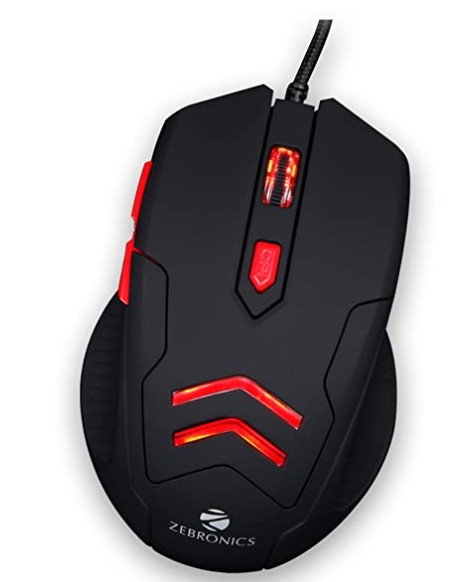 Zebronics Zeb Feather - Premium USB Gaming Mouse with 6 Buttons