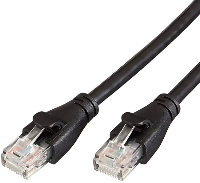 AmazonBasics RJ45 Cat-6 Ethernet Patch LAN Cable -25Feet (7.6Meters),Black