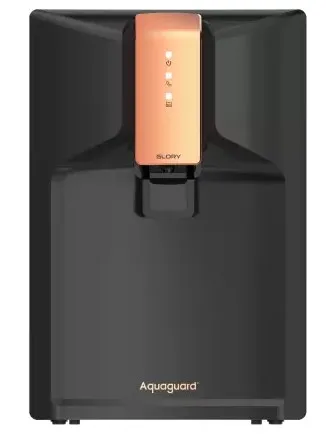 Aquaguard Glory 6 L RO + UV + MTDS Water Purifier with Active Copper technology  (Black, Gold)