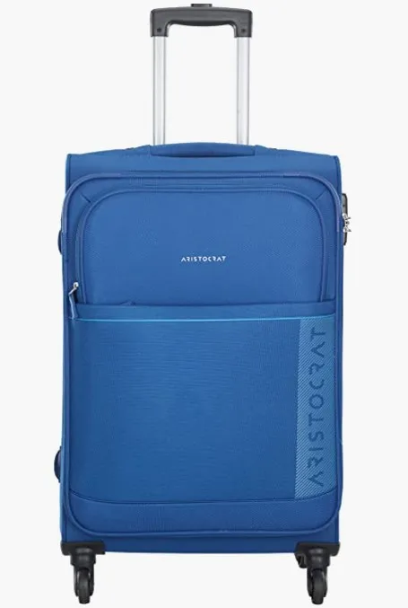 Aristocrat Polyester 79 cms Blue Softsided Check in Luggage (Baleno)