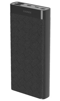 GIONEE 20000 mAh Power Bank (15 W, Fast Charging)  (Black, Lithium Polymer)