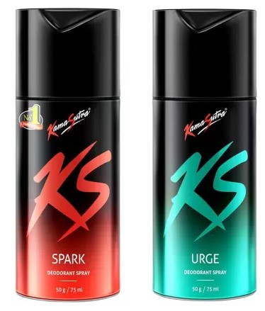 Kamasutra Spark and Urge Deodorant Spray - For Men  (150 ml, Pack of 2)