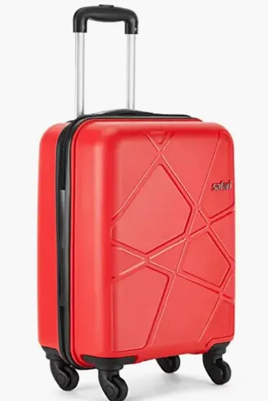 Safari Pentagon Polypropylene 55 cms Red Hardsided Cabin Luggage