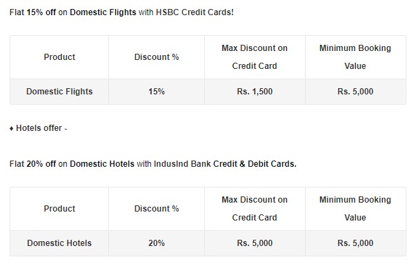 cleartrip hsbc offer