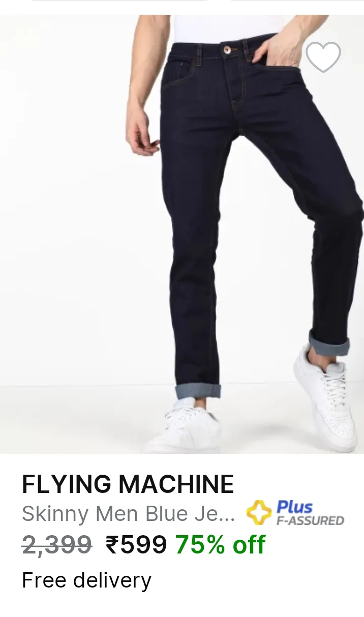 Flipkart Steal Buy Flying Machine Jeans at Rs 599 only