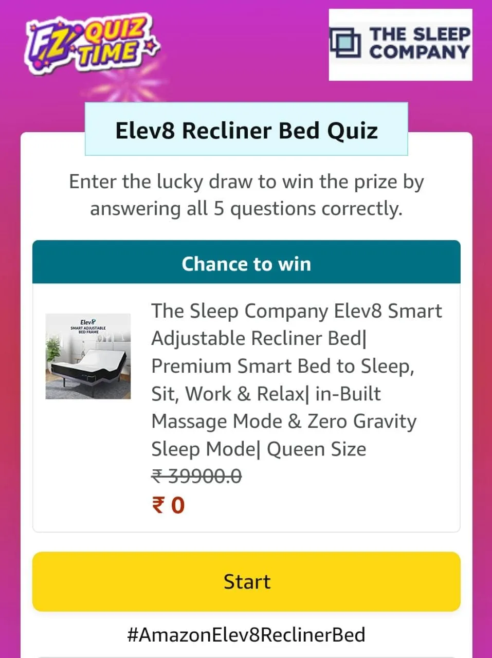 amaozn bed quiz