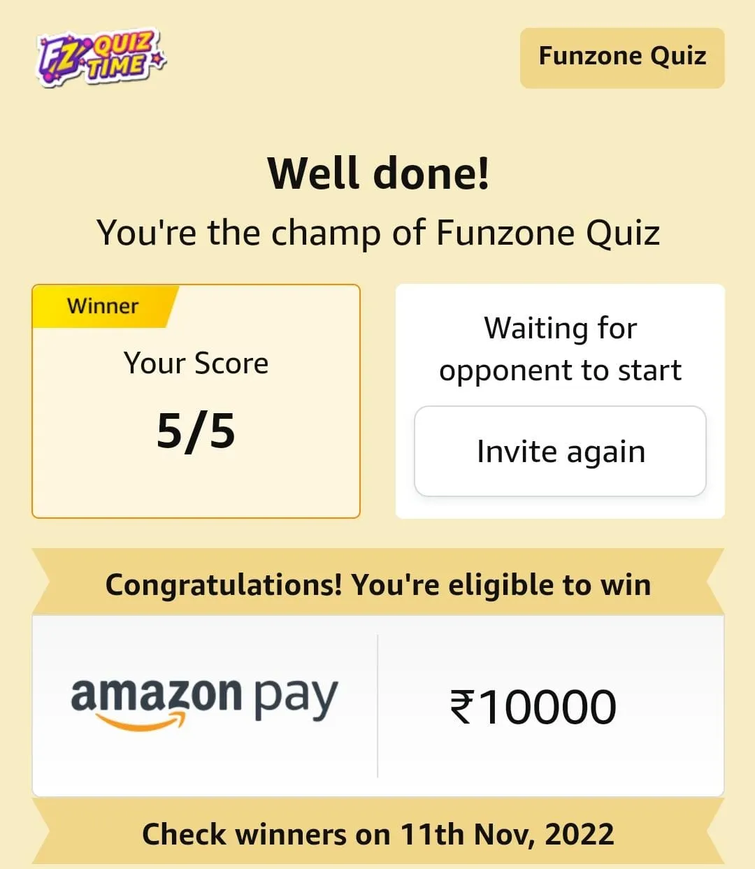 amazon funzone quiz 1