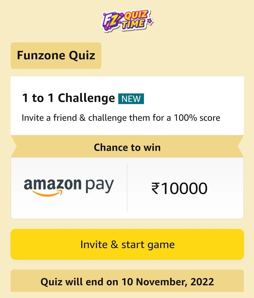 amazon funzone quiz