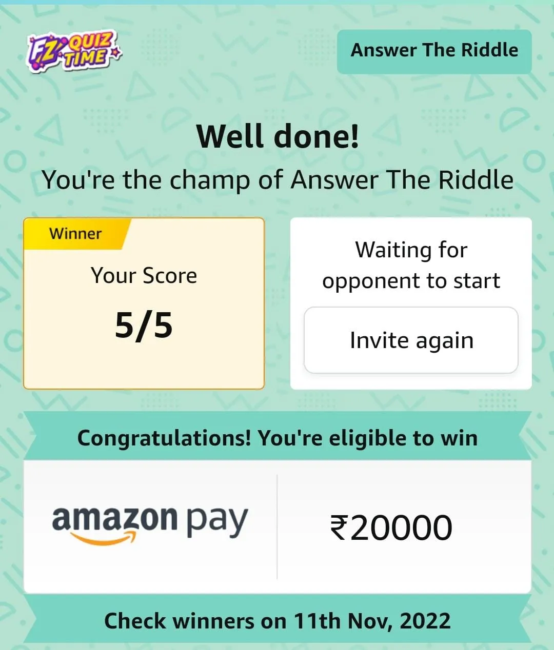 amazon riddle 22 oct 1