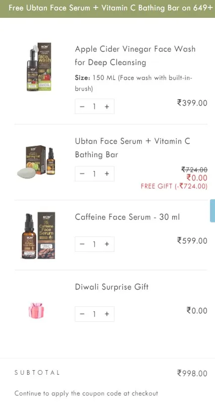 wow diwali offer