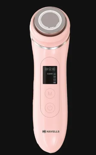 Havells Skin Care Cordless 1 Attachment Multi Function Device (Ion Function, SC5065, Pink)