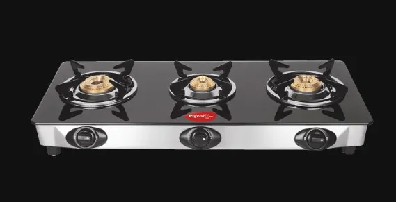 Pigeon Ayush 3 Burner Toughened Glass Gas Stove