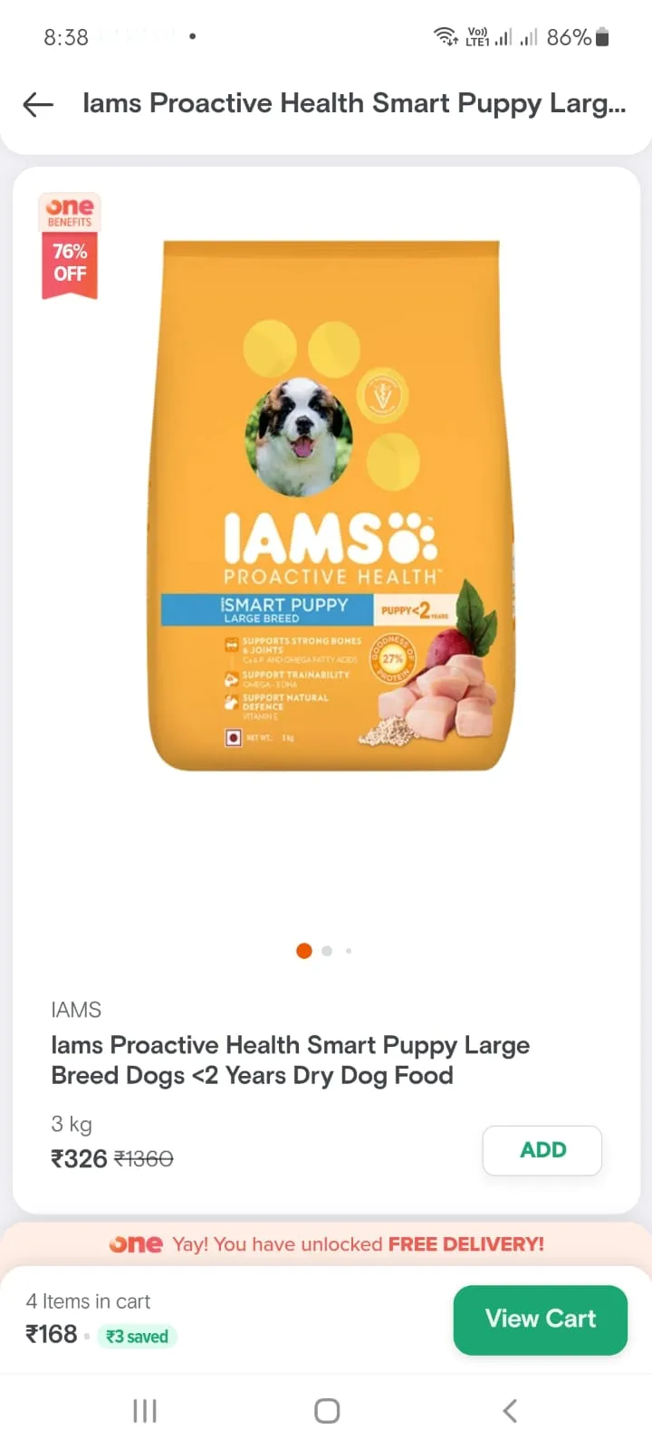 swiggy instamart dog food