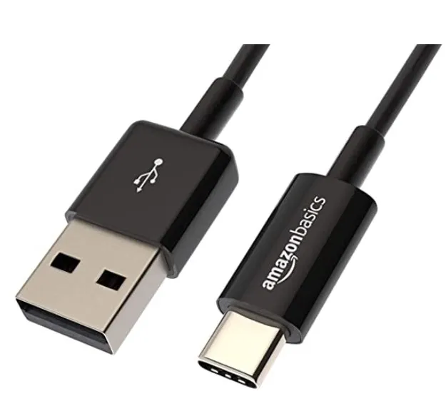 AmazonBasics USB Type C to USB A 2.0 Male Fast Charging Cable   3 Feet