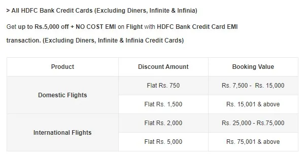 cleartrip hdfc emi 1