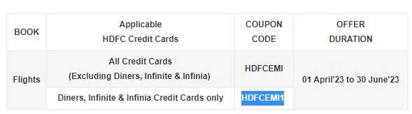 cleartrip hdfc emi