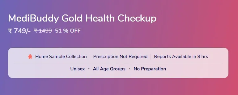 medibuddy gold health checkup