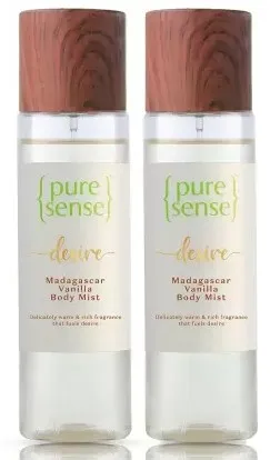 PureSense Madagascar Vanilla Body Mist Combo   For Women (300 ml, Pack of 2)